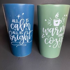 DESIGN PAC All Is Calm All Is Bright & Warm& Cozy Christmas Travel Coffee Mug 6”